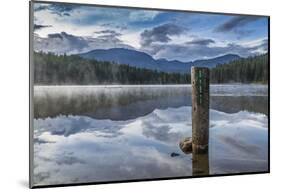 Mist on Lost Lake, Ski Hill and surrounding forest, Whistler, British Columbia, Canada, North Ameri-Frank Fell-Mounted Photographic Print