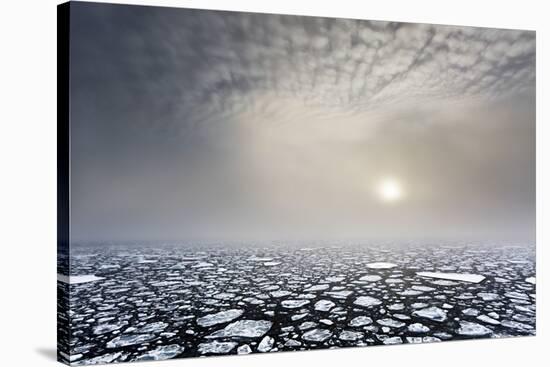 Mist on the Pack Ice, in the High Arctic Ocean, North of Spitsbergen, Svalbard Islands, Norway-ClickAlps-Stretched Canvas
