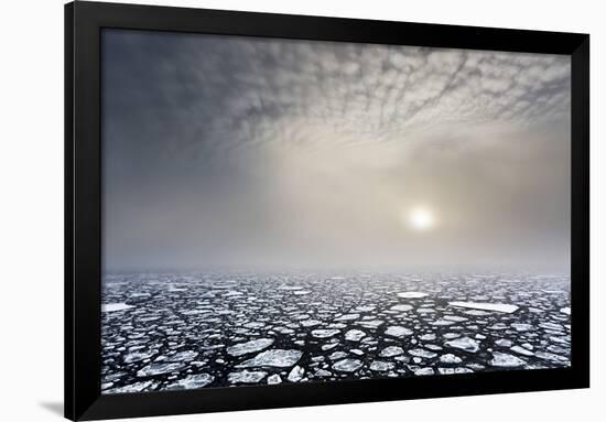 Mist on the Pack Ice, in the High Arctic Ocean, North of Spitsbergen, Svalbard Islands, Norway-ClickAlps-Framed Photographic Print