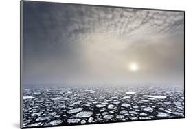 Mist on the Pack Ice, in the High Arctic Ocean, North of Spitsbergen, Svalbard Islands, Norway-ClickAlps-Mounted Photographic Print