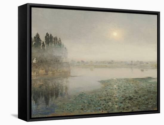 Mist on the River, C.1889 (Oil on Canvas)-Jean-Charles Cazin-Framed Stretched Canvas