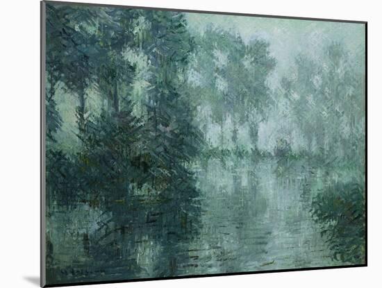 Mist on the River in Winter, 1919-Eug?ne Boudin-Mounted Giclee Print