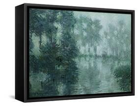 Mist on the River in Winter, 1919-Eug?ne Boudin-Framed Stretched Canvas