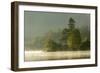 Mist over Lake Derwent Water at Dawn, Brandlehow, Borrowdale, the Lake District-John Potter-Framed Photographic Print