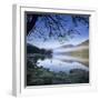 Mist over Llyn Gwynant and Snowdon, Snowdonia National Park, Conwy, Wales, United Kingdom, Europe-Stuart Black-Framed Photographic Print