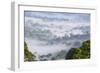 Mist, over Tropical Rainforest, Early Morning, Sabah, Borneo, Malaysia-Peter Adams-Framed Photographic Print