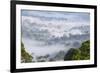 Mist, over Tropical Rainforest, Early Morning, Sabah, Borneo, Malaysia-Peter Adams-Framed Photographic Print