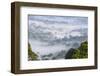 Mist, over Tropical Rainforest, Early Morning, Sabah, Borneo, Malaysia-Peter Adams-Framed Photographic Print