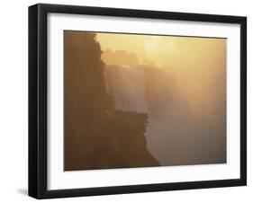 Mist Over Victoria Falls at Sunrise, Zimbabwe-Jim Zuckerman-Framed Photographic Print