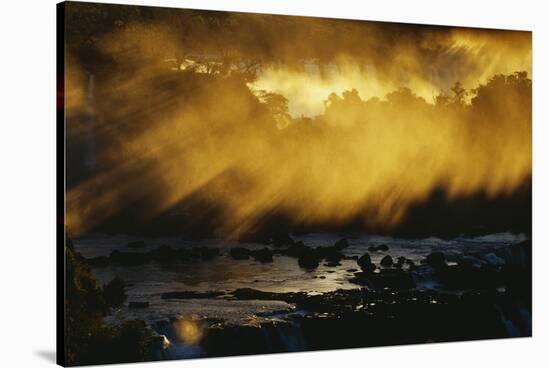 Mist Rising from Iguazu Falls-W. Perry Conway-Stretched Canvas