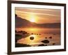 Mist Rising on Derwent Water at Sunrise, Lake District National Park, Cumbria, England, UK-Nigel Blythe-Framed Photographic Print