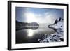 Mist Rolls over Seneca Lake During a Cold October Morning in the Wind River Range in Wyoming-Ben Herndon-Framed Photographic Print