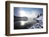 Mist Rolls over Seneca Lake During a Cold October Morning in the Wind River Range in Wyoming-Ben Herndon-Framed Photographic Print