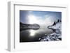 Mist Rolls over Seneca Lake During a Cold October Morning in the Wind River Range in Wyoming-Ben Herndon-Framed Photographic Print