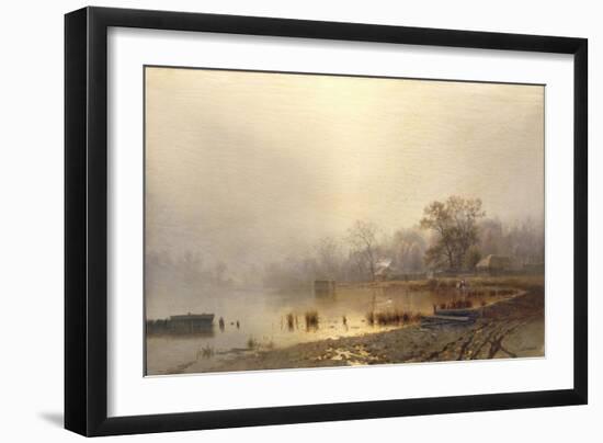 Mist. the Red Pond in Moscow in Autumn, 1871-Lev Lyvovich Kamenev-Framed Giclee Print