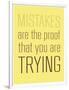 Mistakes-null-Framed Art Print