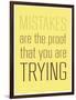 Mistakes-null-Framed Art Print