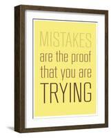 Mistakes-null-Framed Art Print