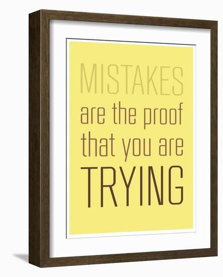 Mistakes-null-Framed Art Print