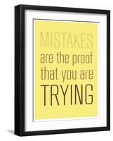 Mistakes-null-Framed Art Print