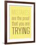 Mistakes-null-Framed Art Print