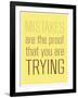 Mistakes-null-Framed Art Print