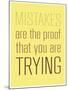 Mistakes-null-Mounted Art Print