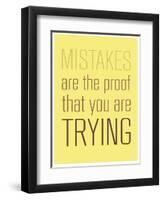 Mistakes-null-Framed Art Print