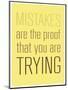 Mistakes-null-Mounted Art Print