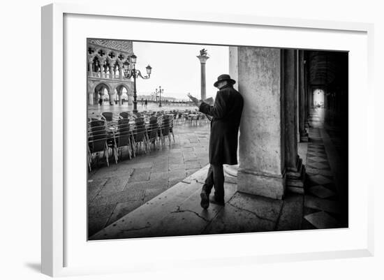 Mister B. Still Reads Newspapers-Roswitha Schleicher-Schwarz-Framed Photographic Print