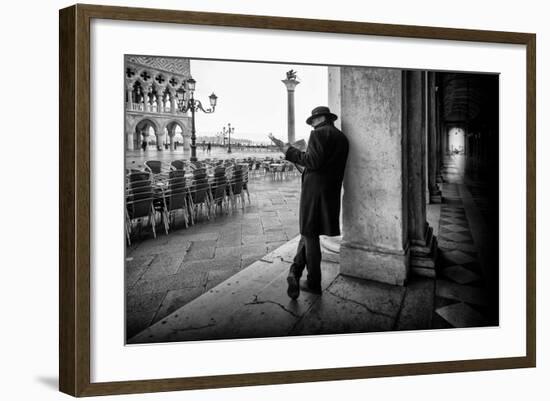 Mister B. Still Reads Newspapers-Roswitha Schleicher-Schwarz-Framed Photographic Print