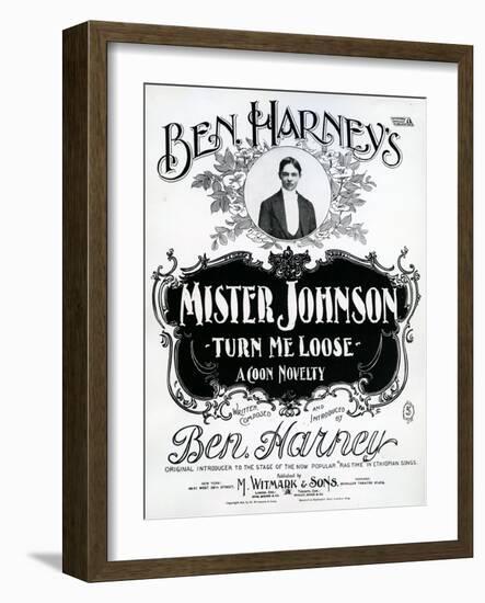 Mister Johnson Turn Me Loose' a Coon Novelty-null-Framed Giclee Print