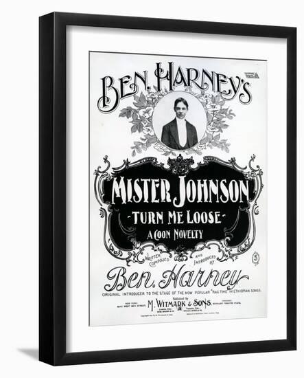 Mister Johnson Turn Me Loose' a Coon Novelty-null-Framed Giclee Print