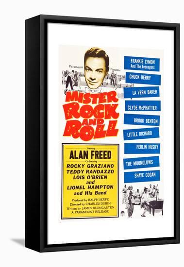 Mister Rock and Roll, Alan Freed, Little Richard with his band, 1957-null-Framed Stretched Canvas