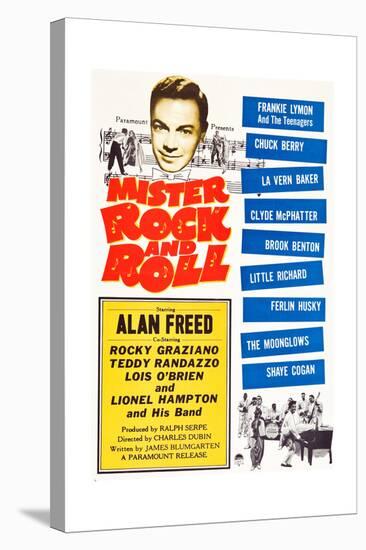 Mister Rock and Roll, Alan Freed, Little Richard with his band, 1957-null-Stretched Canvas