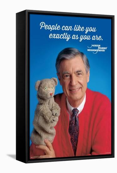 Mister Rogers - As You Are-Trends International-Framed Stretched Canvas