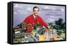 Mister Rogers - Neighborhood-Trends International-Framed Stretched Canvas