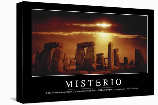 Misterio. Cita Inspiradora Y Póster Motivacional-null-Stretched Canvas