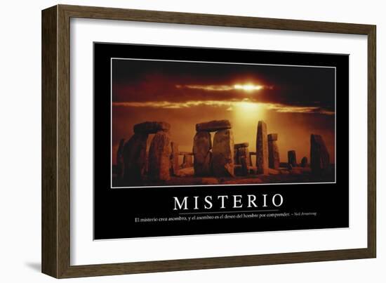 Misterio. Cita Inspiradora Y Póster Motivacional-null-Framed Photographic Print