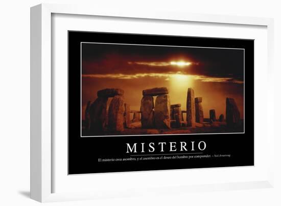 Misterio. Cita Inspiradora Y Póster Motivacional-null-Framed Photographic Print