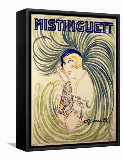 Mistinguett, 1925-Charles Gesmar-Framed Stretched Canvas