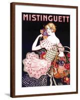 Mistinguett Checked-null-Framed Giclee Print