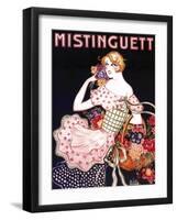 Mistinguett Checked-null-Framed Giclee Print