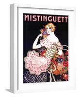 Mistinguett Checked-null-Framed Giclee Print