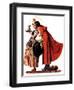 "Mistletoe Kiss" or "Feast for a Traveler", December 19,1936-Norman Rockwell-Framed Giclee Print