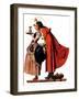 "Mistletoe Kiss" or "Feast for a Traveler", December 19,1936-Norman Rockwell-Framed Giclee Print