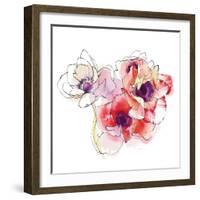 Mistral Trio I White Square-Shirley Novak-Framed Art Print