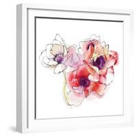 Mistral Trio I White Square-Shirley Novak-Framed Art Print