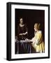 Mistress and Maid, 1666-67-Johannes Vermeer-Framed Giclee Print