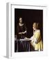 Mistress and Maid, 1666-67-Johannes Vermeer-Framed Giclee Print